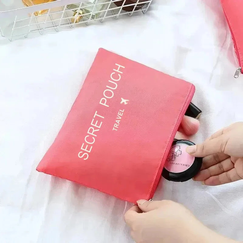 6 pcs/set pink/blue/Grey travel storage bag large capacity waterproof luggage clothing underwear storage bag with zipper