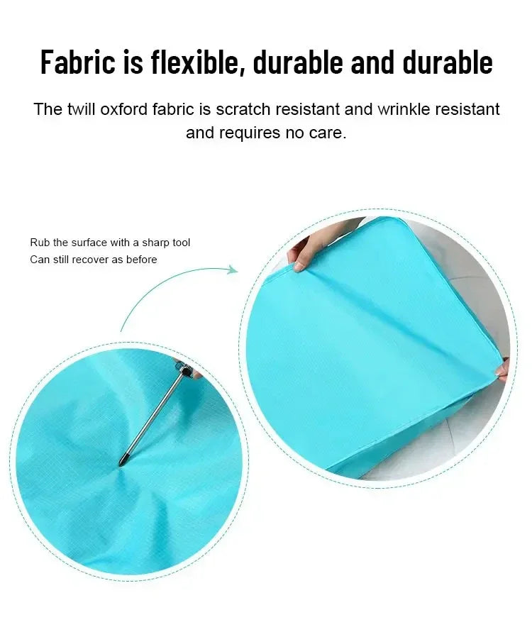 6 pcs/set pink/blue/Grey travel storage bag large capacity waterproof luggage clothing underwear storage bag with zipper
